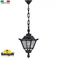 Φωτιστικό Φανάρι Κρεμαστό 1xE27 Ρητίνης Μαύρο IP55 Fumagalli Golia